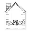 House Picture Frame Magnet - Rect Punch Out | https://www.bestnamebadges.com