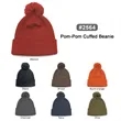 12" Knit Pompon Beanie | https://www.bestnamebadges.com