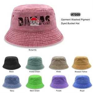 Vintage Garment Washed Pigment Dyed Bucket Hat
