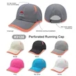 Quick Dry 6 Panels Light Weight Perforated Running Cap | https://www.bestnamebadges.com