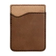 Dark Brown Leatherette Phone Wallet | https://www.bestnamebadges.com