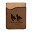 Dark Brown Leatherette Phone Wallet | https://www.bestnamebadges.com