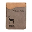 Gray Leatherette Phone Wallet | https://www.bestnamebadges.com