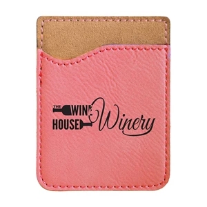 Pink Leatherette Phone Wallet