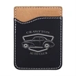 Black & Silver Leatherette Phone Wallet | https://www.bestnamebadges.com