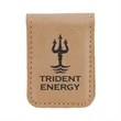 Light Brown Leatherette Money Clip | https://www.bestnamebadges.com
