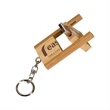 8GB 2-Tone Bamboo Flip Style USB Flash Drive with Keychain | https://www.bestnamebadges.com