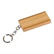 8GB 2-Tone Bamboo Flip Style USB Flash Drive with Keychain | https://www.bestnamebadges.com