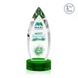 Fortier VividPrint™ Award on Base - Green | https://www.bestnamebadges.com