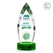 Fortier VividPrint™ Award on Base - Green | https://www.bestnamebadges.com