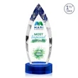 Fortier VividPrint™ Award on Base - Blue | https://www.bestnamebadges.com