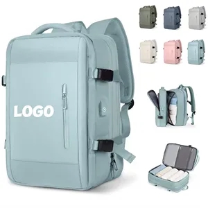 55L Business Large Capacity Expanded Travel USB Backpack