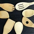 Natural Eco Friendly Bamboo Cooking Spatula Spoon Utensil | https://www.bestnamebadges.com