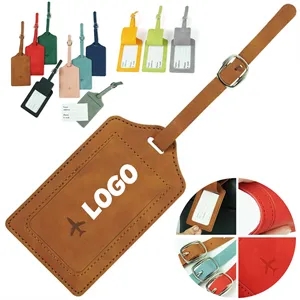 PU Leather Privacy Luggage Tag Identity Security Protection