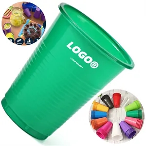 7oz Disposable Plastic Party Cups In Assorted Colors