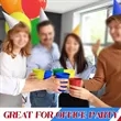 7oz Disposable Plastic Party Cups In Assorted Colors | https://www.bestnamebadges.com