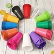 7oz Disposable Plastic Party Cups In Assorted Colors | https://www.bestnamebadges.com