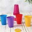 7oz Disposable Plastic Party Cups In Assorted Colors | https://www.bestnamebadges.com