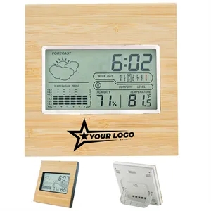 Wooden Weather Clock With Calendar