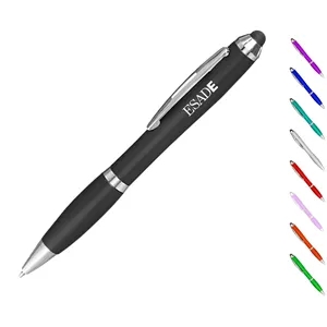 Clickable Stylus Plastic Ballpoint Pens | https://www.bestnamebadges.com