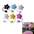 Star Silicone Straw Topper | https://www.bestnamebadges.com