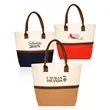 Two-Tone Jute Beach Tote Bags | https://www.bestnamebadges.com