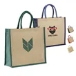Eco-Friendly Jute Tote Bag with Rope Handles | https://www.bestnamebadges.com