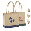 All Natural Jute Tote Bag with Rope Handles | https://www.bestnamebadges.com