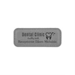 Gray Leatherette Badge w/ Magnet | https://www.bestnamebadges.com