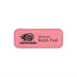Pink Leatherette Badge w/ Magnet | https://www.bestnamebadges.com
