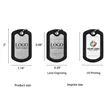 Square Silicone Edge Metal Dog Tag | https://www.bestnamebadges.com