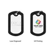 Square Silicone Edge Metal Dog Tag | https://www.bestnamebadges.com