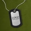Square Silicone Edge Metal Dog Tag | https://www.bestnamebadges.com