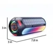 Solar Magnetic Bluetooth Speaker Power Bank with RGB Lights | https://www.bestnamebadges.com