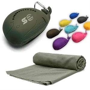 Portable Cooling  Quick-Dry Sports Towel Whale-Shaped Case