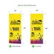 Angled Portable Podium Kit - Banner + Hardware | https://www.bestnamebadges.com