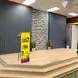 Angled Portable Podium Kit - Banner + Hardware | https://www.bestnamebadges.com