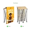 Angled Wide Portable Podium Kit - Banner + Hardware | https://www.bestnamebadges.com