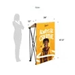 Angled Wide Portable Podium Kit - Banner + Hardware | https://www.bestnamebadges.com