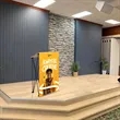 Angled Wide Portable Podium Kit - Banner + Hardware | https://www.bestnamebadges.com