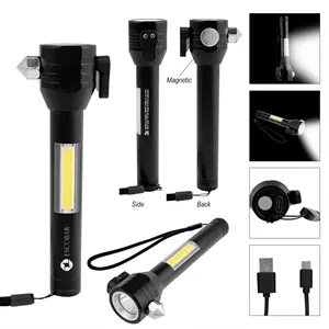 Safety Tool With Rechargeable COB Flashlight 2.0 | https://www.bestnamebadges.com