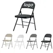Black Foldable Iron & PVC Chairs (Ocean) | https://www.bestnamebadges.com
