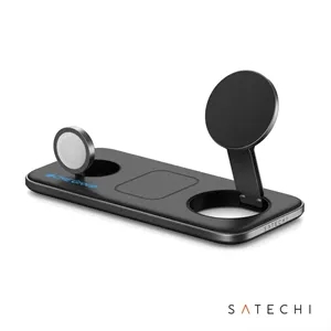 SATECHI® Qi2 Trio Wireless Charging Pad w/Type A,C,G Plugs | https://www.bestnamebadges.com