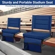 Stadium Portable Bleacher Seat with Cup Holder Side Pocket | https://www.bestnamebadges.com