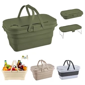 Collapsible Picnic Basket | https://www.bestnamebadges.com
