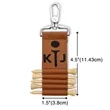 Golf Tee Storage Leather Case With Hook | https://www.bestnamebadges.com