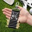 Golf Tee Storage Leather Case With Hook | https://www.bestnamebadges.com