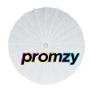 33 Inch Small White Paper Umbrellas