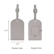 Vegan Leather Luggage Tags With Logo | https://www.bestnamebadges.com