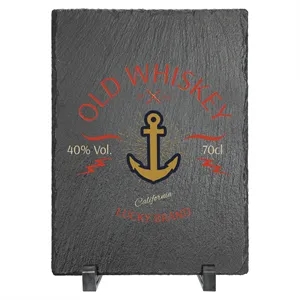 5" x 7" Rectangle Slate Decor with Plastic Feet